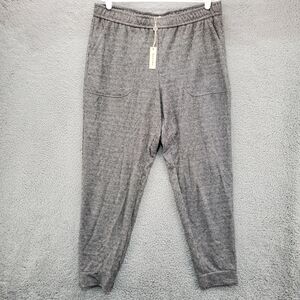 Max Studio Houndstooth Pull-On Pants Womens 1X Black Gray NWT